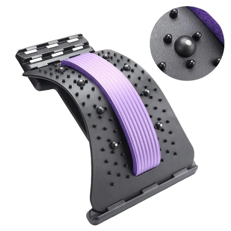 Back Massager Stretch Lumbar Support Relaxation Spine Pain Relief Vertebral Relaxer Stretches the Lower Traction Corrects Waist